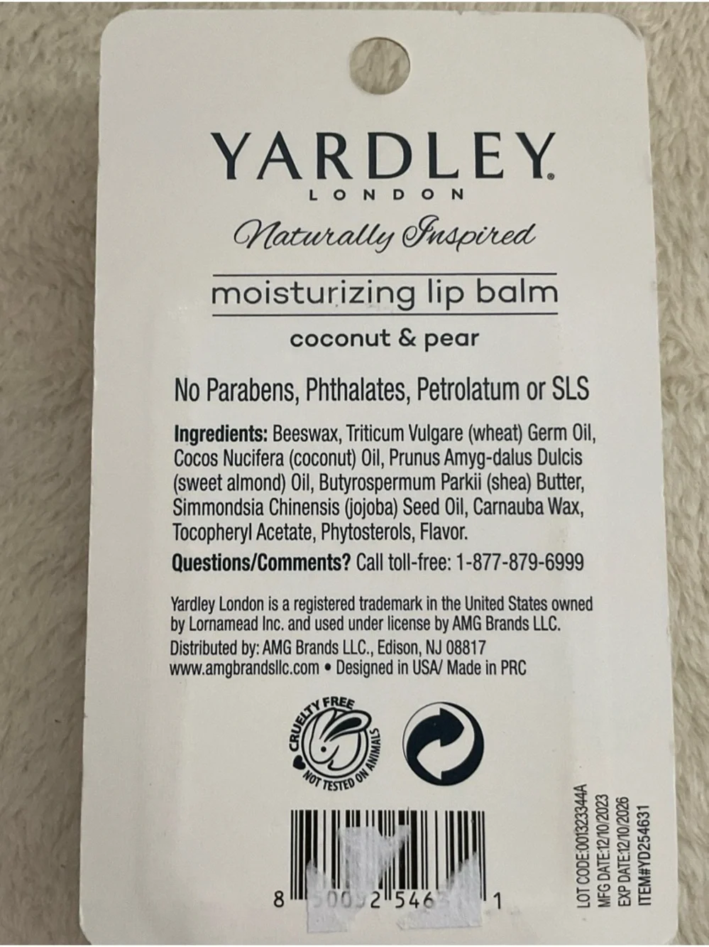 Yardley London Moisturizing Lip Balm Duo — Cream/Tan